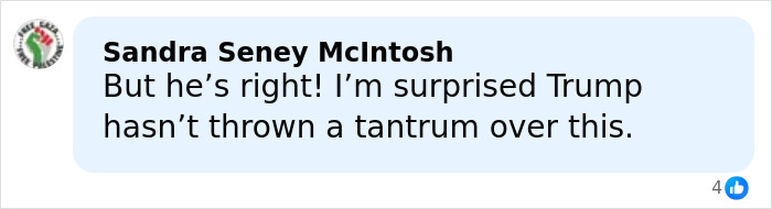 Screenshot of Sandra Seney McIntosh&rsquo;s Facebook comment reacting to Stephen King ICE agent Jonathan Ross controversy.