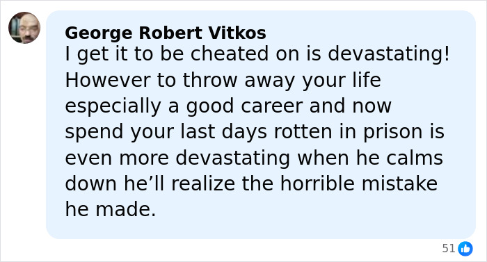 Comment about a teacher&rsquo;s life ending after husband uncovers affair through explosive diary discovery in a social media post.