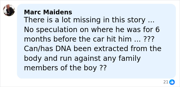 Social media comment questioning DNA testing and six-month timeline in Dallas missing persons case Social media comment questioning DNA testing and six-month timeline in Dallas missing persons case