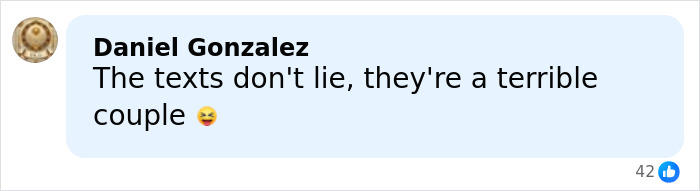 Screenshot of a social media comment about texts revealing details in Ryan Reynolds Justin Baldoni legal battle.