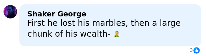 Comment on social media about Kanye West reveals health battle and apology, mentioning lost wealth and mental state.