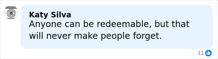 Comment by Katy Silva discussing redemption and public memory related to Kanye West health battle apology.