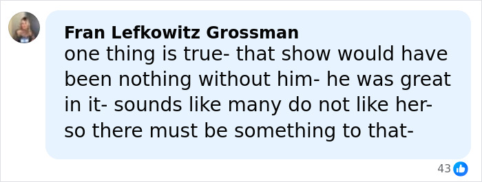 Comment by Fran Lefkowitz Grossman discussing Sarah Jessica Parker feud with Chris Noth and public reactions to their conflict.