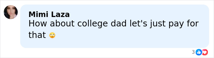 Social media comment discussing Dax Shepard's talk with his 11-year-old daughter about freezing her eggs.