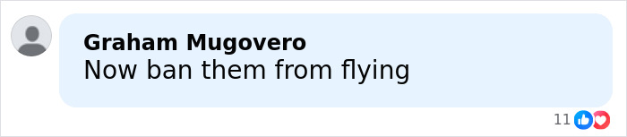 Comment reading Now ban them from flying, related to adult stars arrested and kicked off flight after refusing to get out of first-class seats.