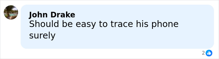 Comment on social media post discussing tracing a phone related to a WiFi hotspot incident involving fighter jets escorting a flight.