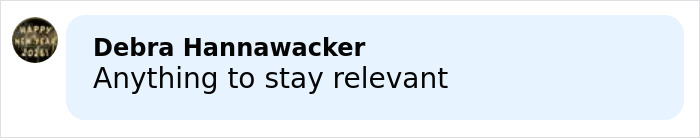 Comment bubble: Anything to stay relevant, referencing Sydney Sweeney photoshoot backlash