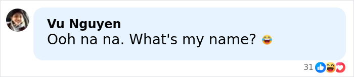 Social comment bubble Ooh na na. What's my name? with emoji and reactions, related to Rihanna distorted lingerie