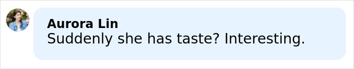 Text message from Aurora Lin saying suddenly she has taste interesting, related to Kim Kardashian Taylor Swift comments suspicion. Text message from Aurora Lin saying suddenly she has taste interesting, related to Kim Kardashian Taylor Swift comments suspicion.