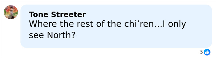 North West with a sad expression in a family photo, sparking Kanye was mad reactions online.