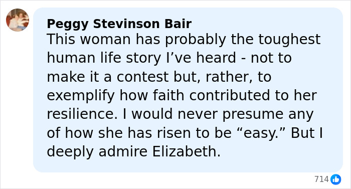 Comment praising Elizabeth Smart's resilience and faith in her tough life story, related to biggest bombshells in Netflix documentary.