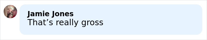 Comment by Jamie Jones saying that the use of donated lifeless bodies for BBLs and breast implants is really gross. Comment by Jamie Jones saying that the use of donated lifeless bodies for BBLs and breast implants is really gross.