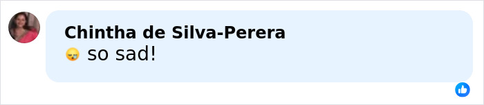 Woman commenting with a sad emoji and saying so sad, expressing heartbreak over tragic loss on first anniversary.