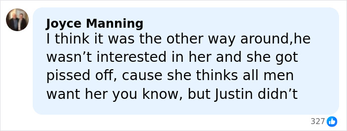 Comment by Joyce Manning discussing leaked audio involving Blake Lively causing fan controversy and mixed opinions.