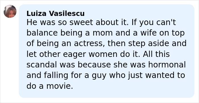 Screenshot of a social media comment discussing Blake Lively amid leaked audio scandal affecting her fans.