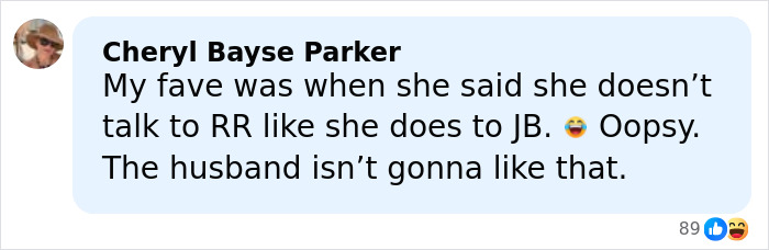 Comment box on social media showing a user named Cheryl discussing a leaked audio involving Blake Lively fans.