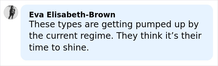 Screenshot of a social media comment discussing public reactions related to the male version of Karen viral incident.