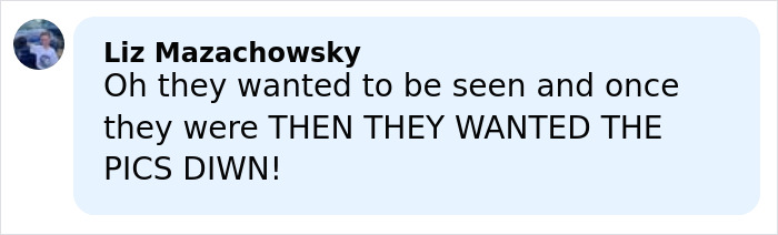 Comment from Liz Mazachowsky criticizing Prince Harry and Meghan Markle after Kim Kardashian addresses photos vanishing controversy.