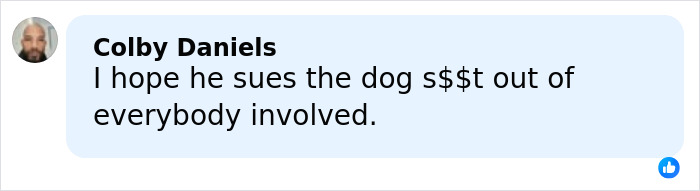 Screenshot of a social media comment by Colby Daniels discussing reactions related to Timothy Busfield&rsquo;s case audio.