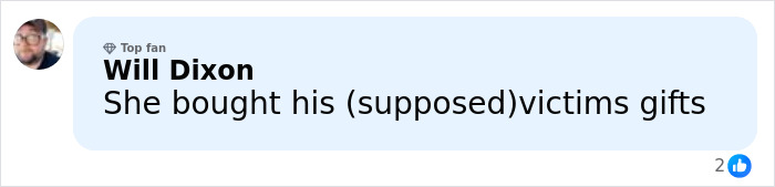 Comment by Will Dixon discussing gifts related to Timothy Busfield's alleged victims in an online social media post.