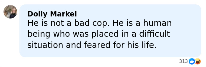 Comment by Dolly Markel defending a Minneapolis ICE agent, discussing fear and difficult situations faced by the agent. Comment by Dolly Markel defending a Minneapolis ICE agent, discussing fear and difficult situations faced by the agent.