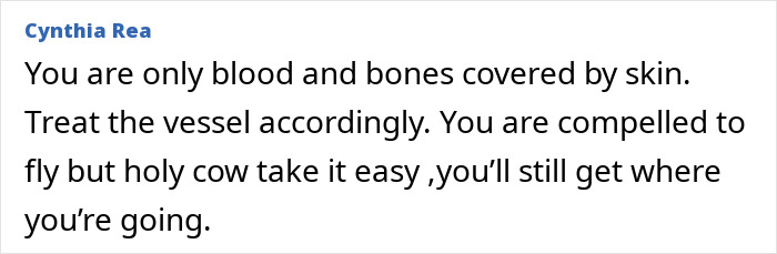 Text post by Cynthia Rea about self-care and taking it easy, related to Pink breaks silence after spending New Year&rsquo;s Eve alone in hospital.