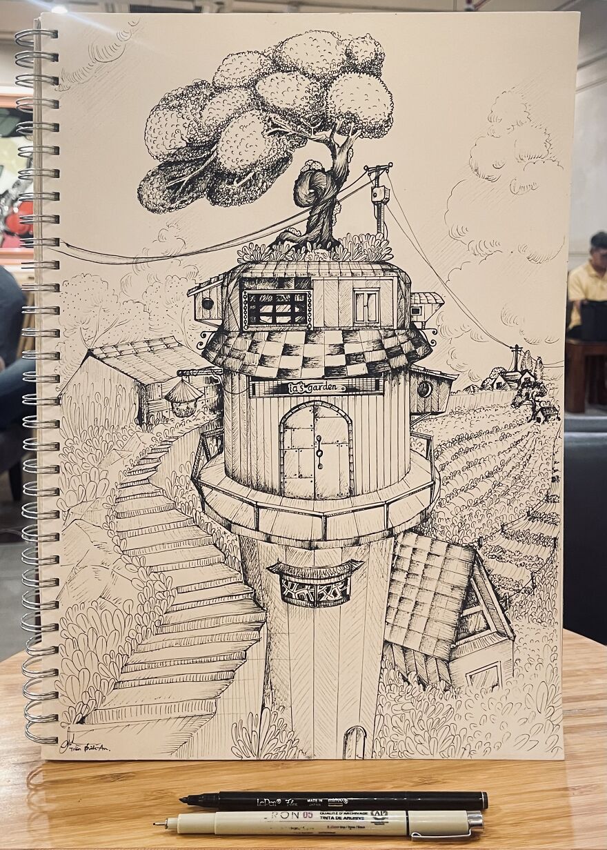 9 Gel Pen Drawings That I Practiced During My Lunch Break.