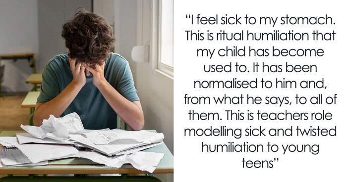 Unhinged Teacher Pushes Group Shaming In Class, Mom Horrified After Son Confesses He Takes Part Too