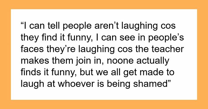 Unhinged Teacher Pushes Group Shaming In Class, Mom Horrified After Son Confesses He Takes Part Too