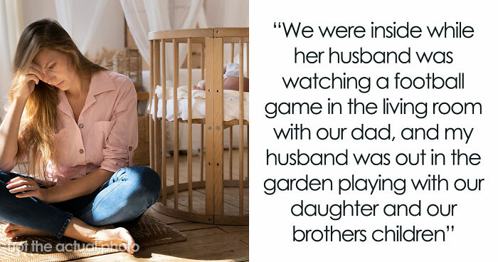 New Mom Saddled With “Real Man” Who Never Helps, Sis Calls It Payback For Insulting Her Kind Hubby