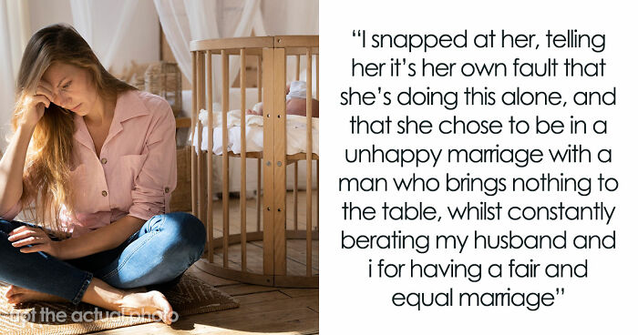 New Mom Saddled With “Real Man” Who Never Helps, Sis Calls It Payback For Insulting Her Kind Hubby