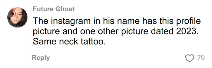 Comment mentioning Instagram profile related to neck tattoo, linked to skull in man's car and chilling house discovery. Comment mentioning Instagram profile related to neck tattoo, linked to skull in man's car and chilling house discovery.