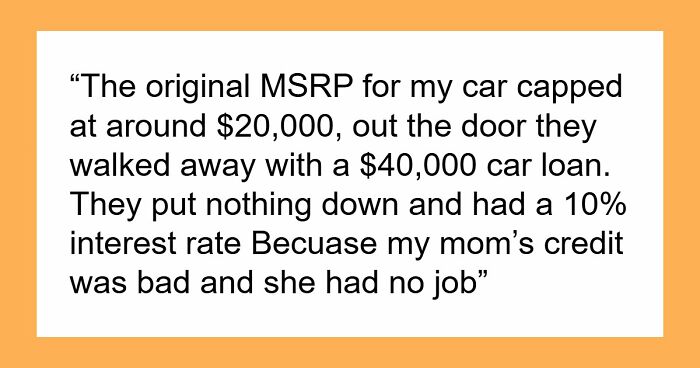 Teen’s First Car Turns Out To Be A Debt Trap Set By Mom, He Sends Her $40k Loan Right Back To Her