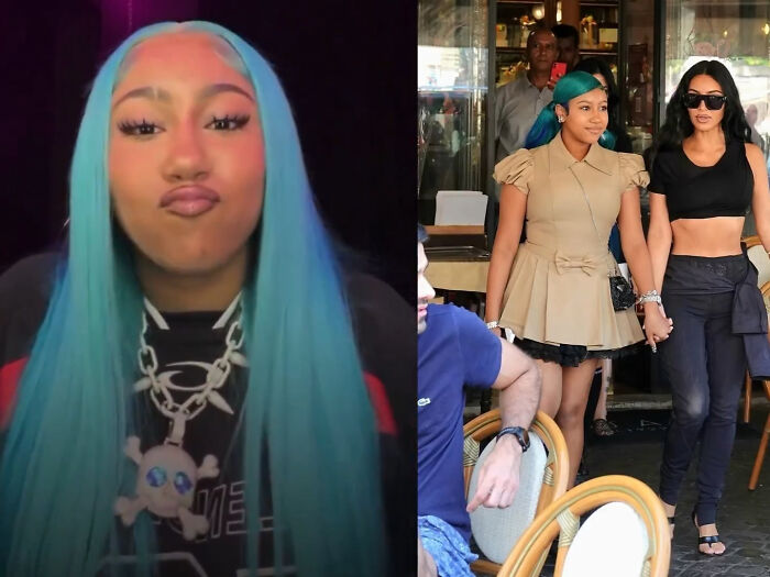 Kim Kardashian and North West in candid moments, highlighting viral livestream and parenting controversy buzz.