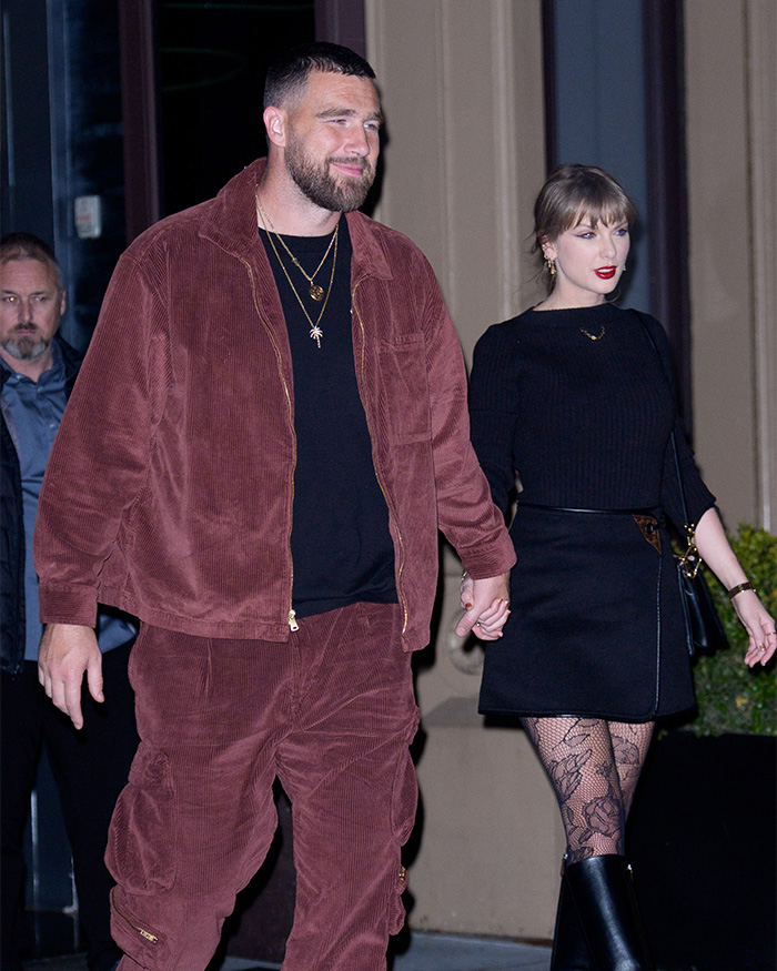 Taylor Swift and Travis Kelce seen holding hands, amid rumors of wedding issues involving Blake Lively report.