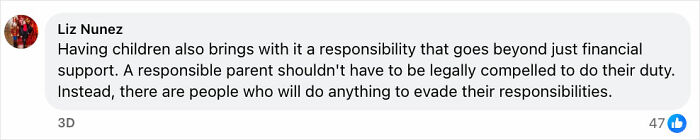 Comment about responsibility and evading child support in a discussion on changing gender identity to avoid payments