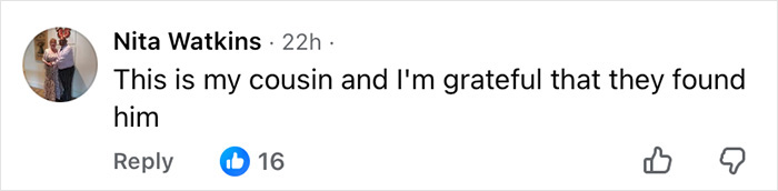 Facebook comment thanking that a cousin was found, Closure: Texas detective solves Dallas missing person case Facebook comment thanking that a cousin was found, Closure: Texas detective solves Dallas missing person case