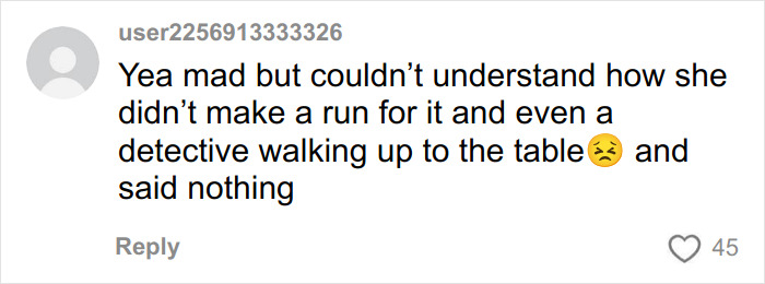 User comment expressing confusion about victim's reaction and detective's silence in Elizabeth Smart Netflix documentary Kidnapped discussion.