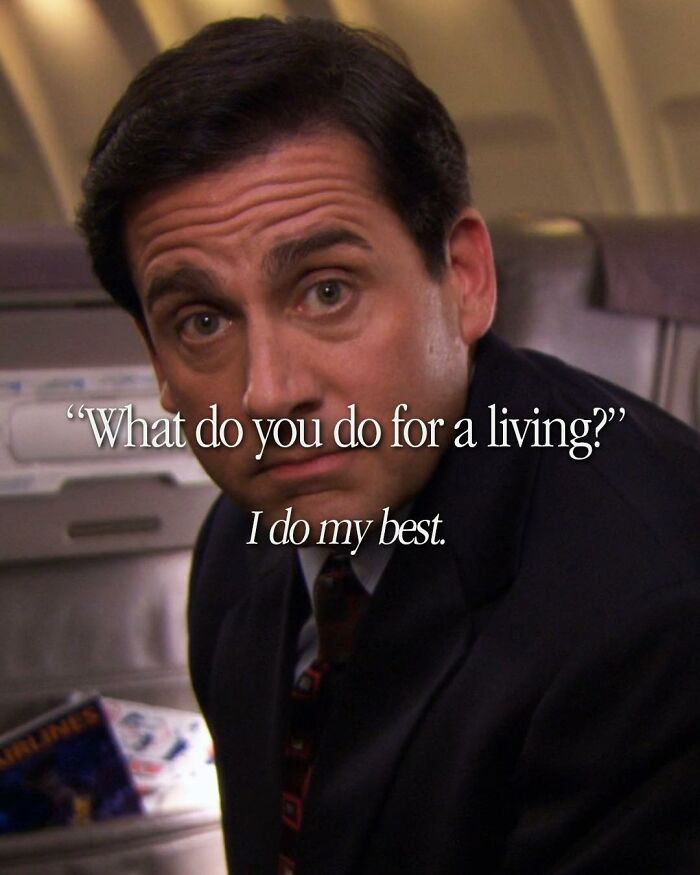 Michael Scott from The Office with a humorous quote about work, featured in popular memes inspired by the TV series.