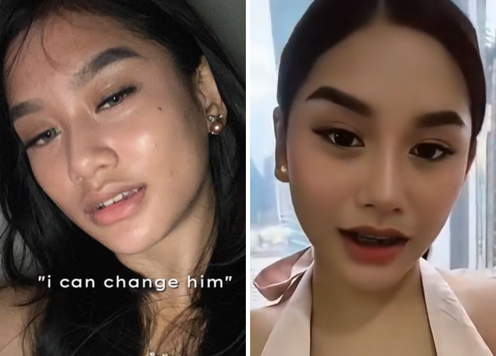 Young woman sharing her personal transformation after a breakup, reflecting on change and self-growth experiences.