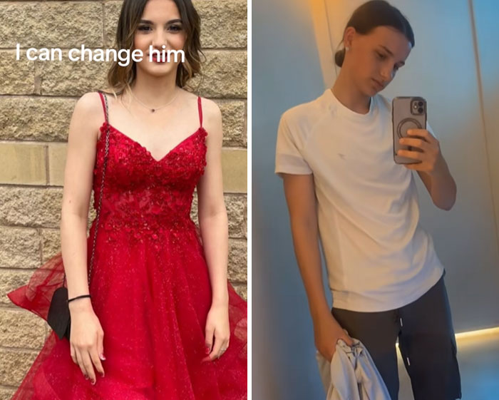 Side-by-side images of a woman before and after a breakup showing personal changes and growth after breakup experiences.