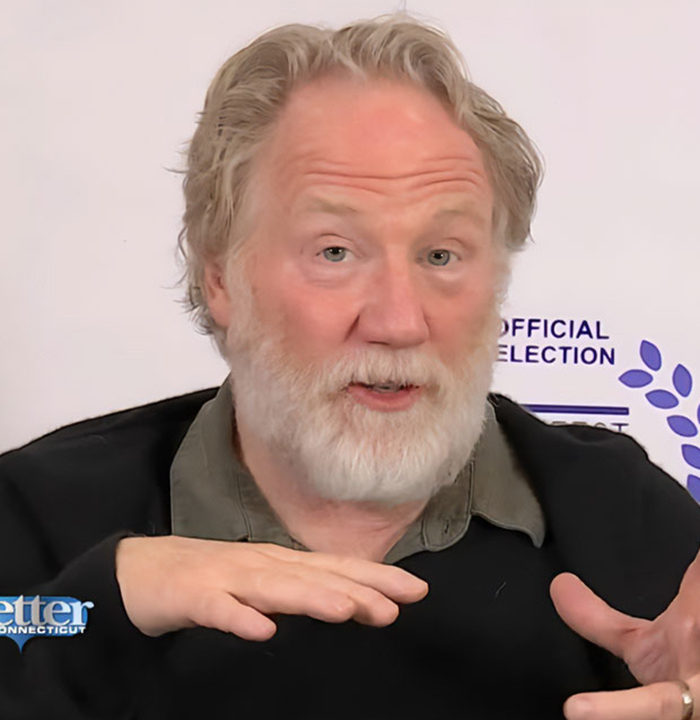 Timothy Busfield speaking during an interview, addressing the huge twist and audio evidence in his legal case.