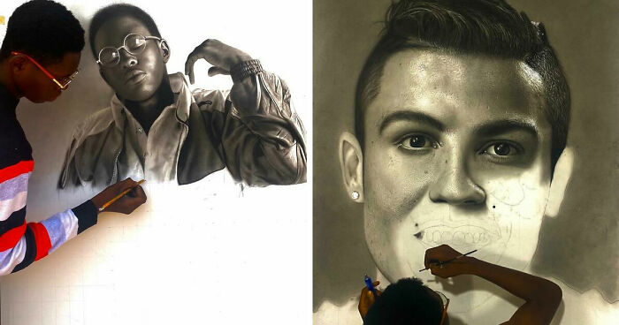 This Artist Shares 25 Unfinished Portraits That Reveal The True Process Behind Hyperrealism