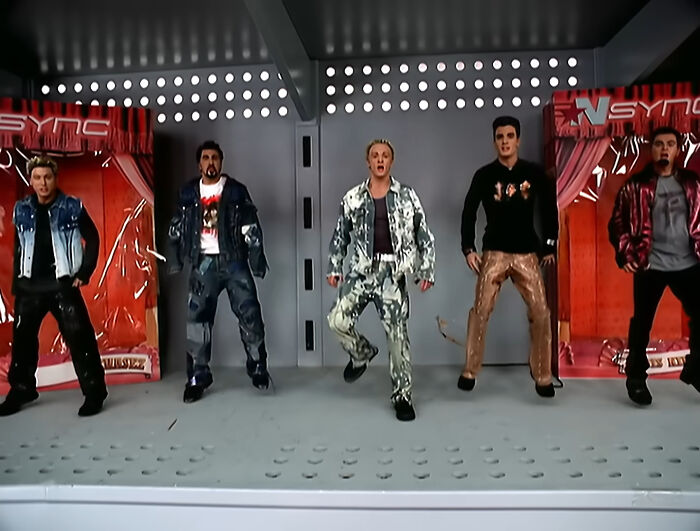Five male dolls posed in a toy package setting, illustrating moments so ridiculous people thought they were being pranked.