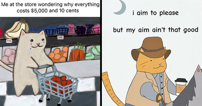 This Artist Made 65 Adorable Cat Drawings That Are Subtle, Sweet, And Relatable
