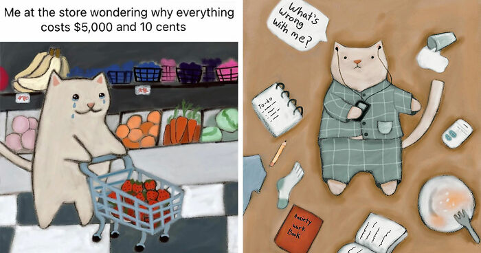 This Artist Made 65 Adorable Cat Drawings That Are Subtle, Sweet, And Relatable