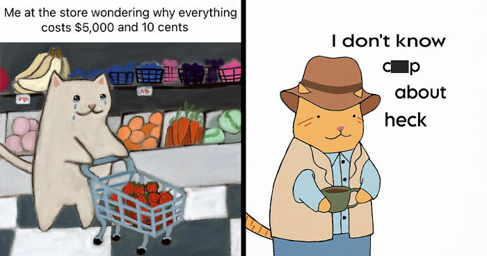 This Artist Made 65 Adorable Cat Drawings That Are Subtle, Sweet, And Relatable