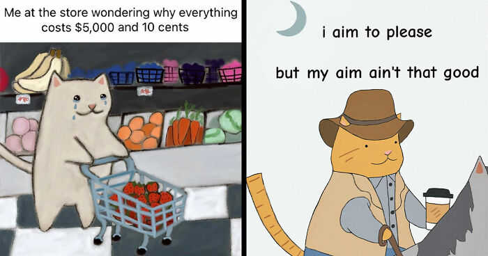 This Artist Made 65 Adorable Cat Drawings That Are Subtle, Sweet, And Relatable