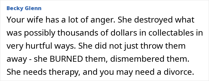 Man playing video games secretly and buying Star Wars figures after wife banned his hobbies at home.