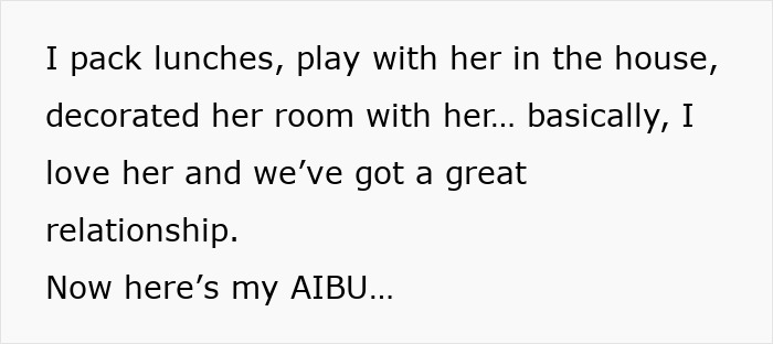 Text expressing a woman feeling treated like an unpaid nanny while her partner leaves their child to go to the gym.